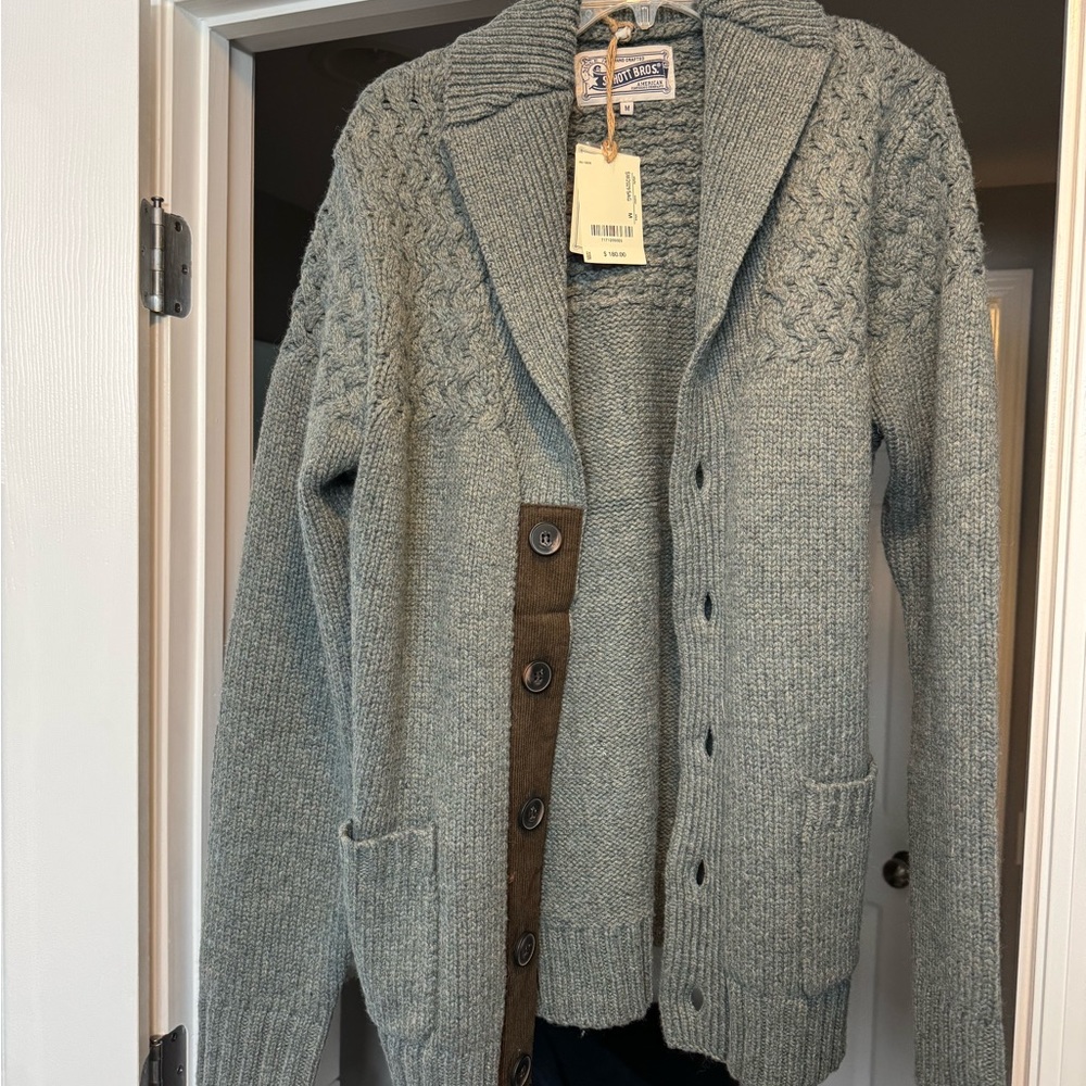 Schott NYC Cardigan Sweater. Brand new with tags! Beautiful heavyweight sweater